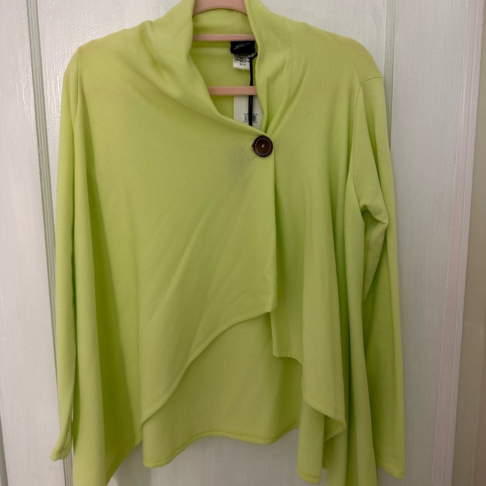 NWT green wrap sweater bobeau size small